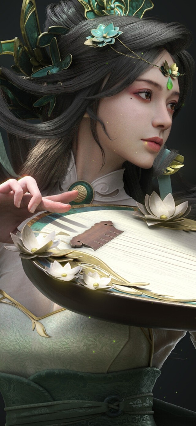 4K唯美治愈古风琵琶女神