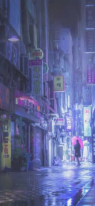 雨中小巷