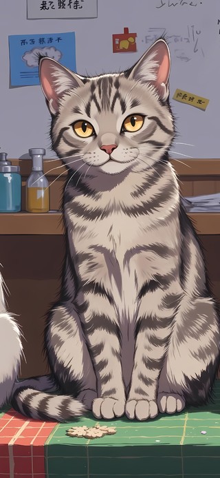 晒太阳的猫咪