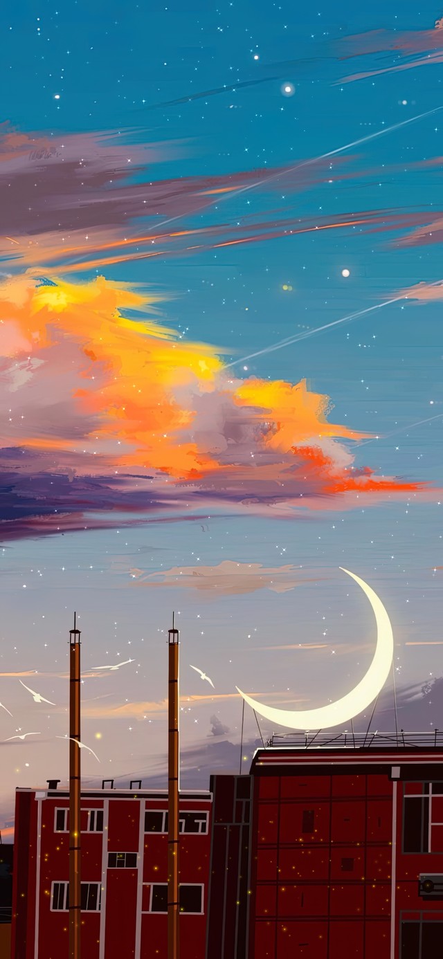 简约星空月光