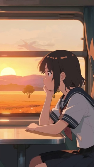 列车上的JK少女