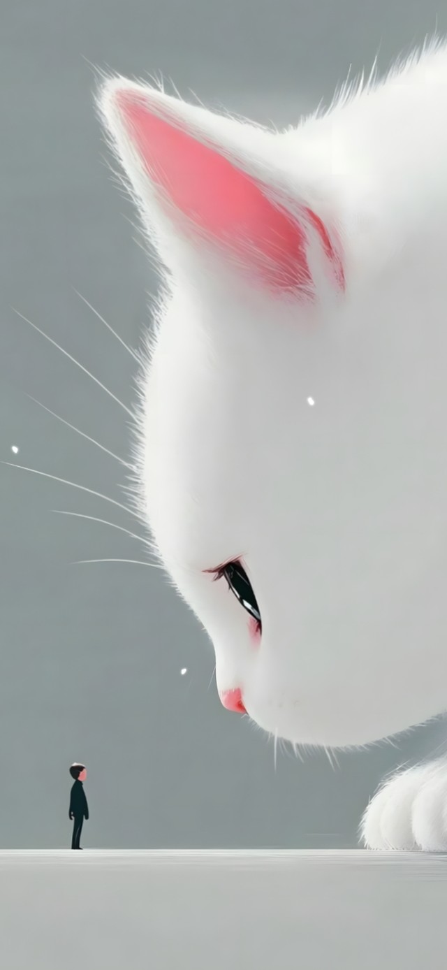 超治愈！来自大白猫的凝视~