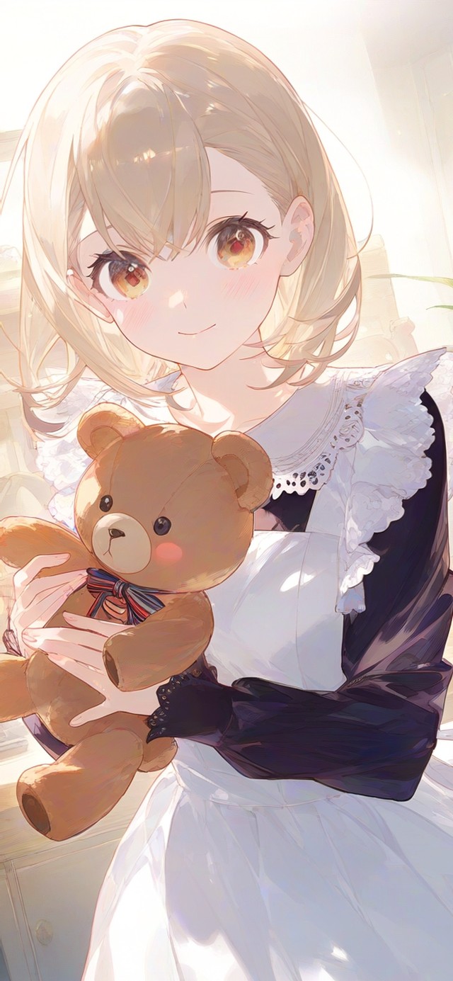 唯美房间小熊女孩