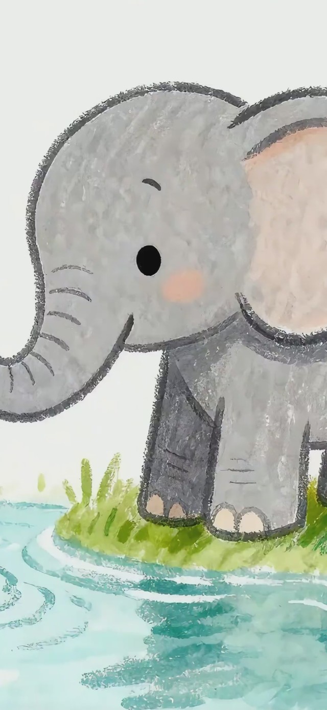 可爱小象没烦恼