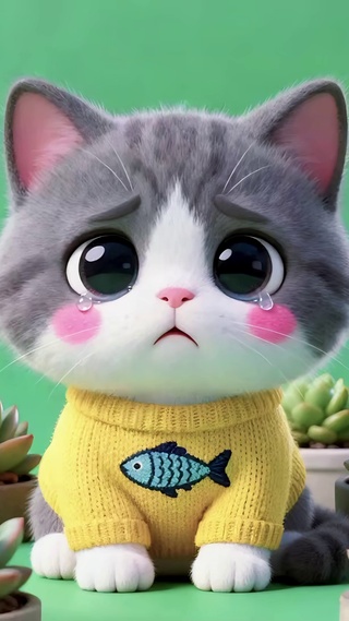 受挫的小猫