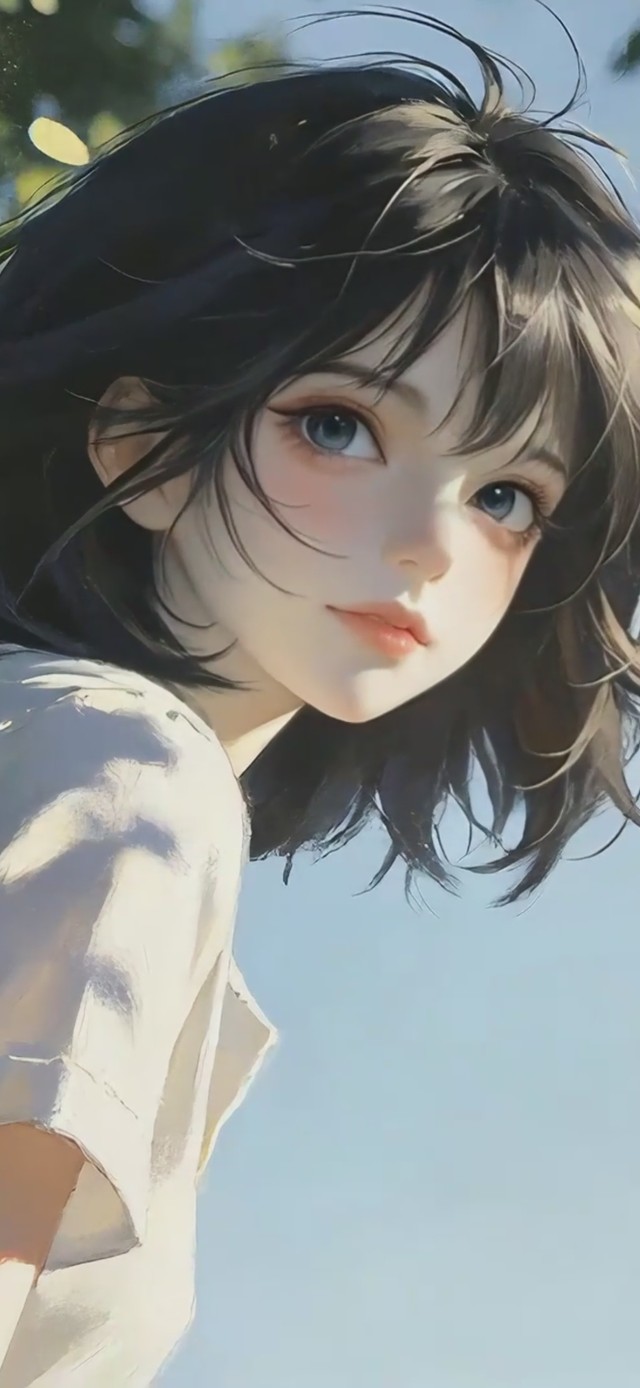 清新短发女孩
