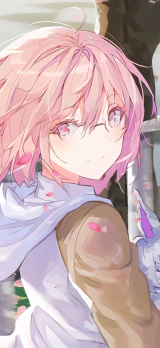 樱花下少女