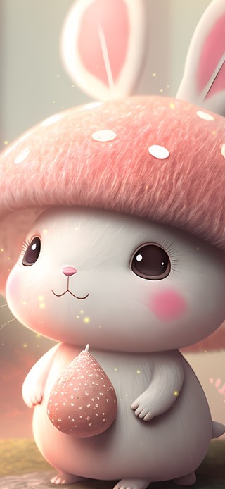 可爱蘑菇小兔