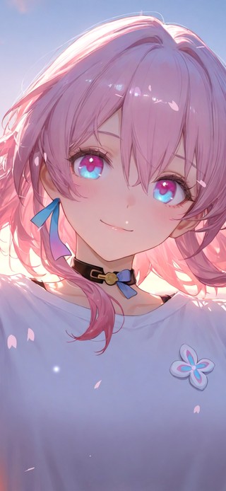 唯美粉发少女