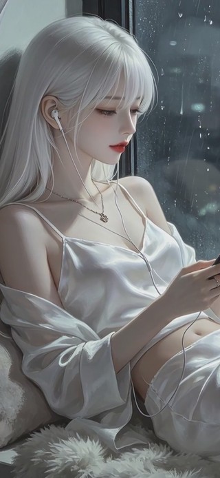 窗边听雨人