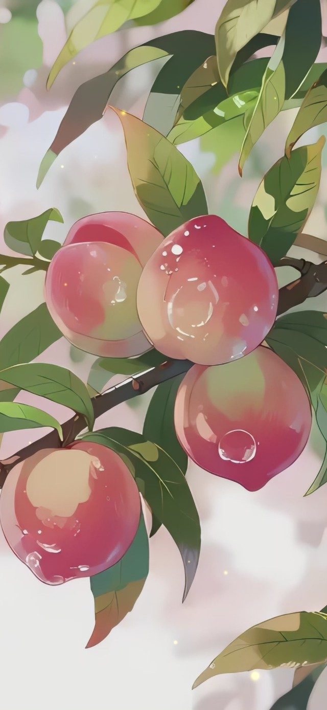清新护眼水蜜桃桌面