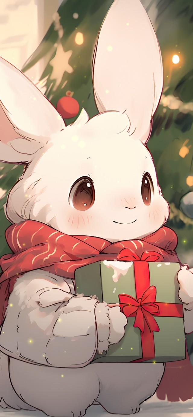 可爱圣诞兔
