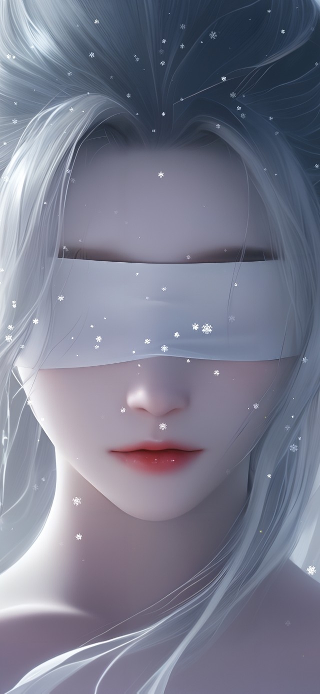 白发蒙眼美女.半生缘