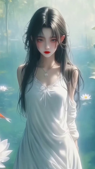 荷塘少女