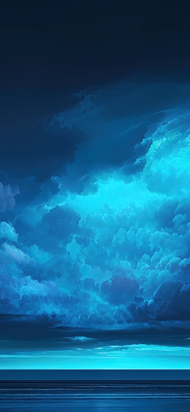 暴风雨来临前的湖面