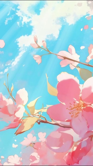 治愈系花海樱花