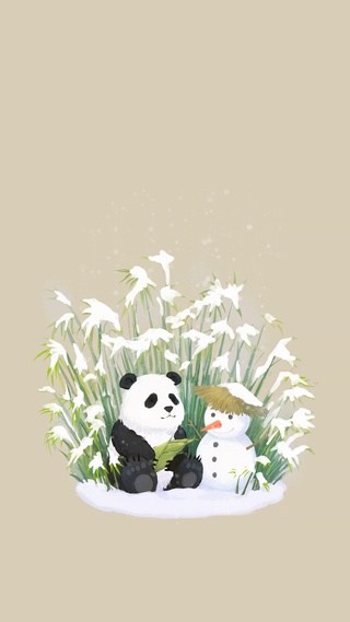 熊猫和雪人