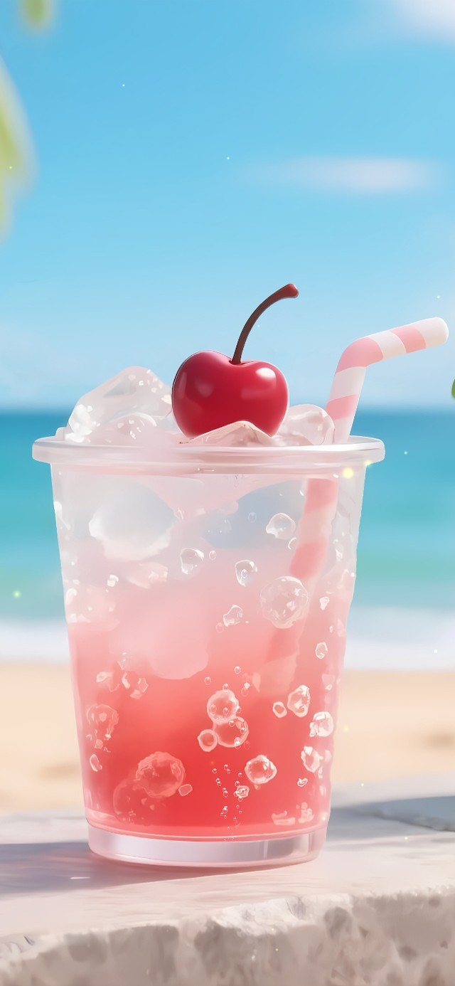 冰爽解暑夏日果汁桌面