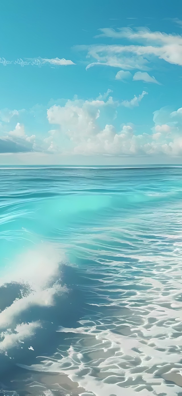 4k蓝色大海沙滩