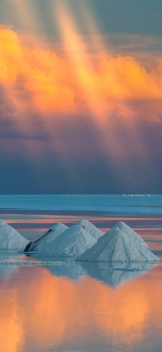 唯美落日夕阳海面风景