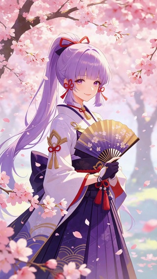 樱花下的少女