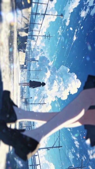 晴空下的二次元少女漫步