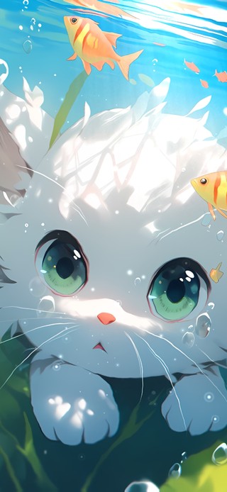 潜水的猫咪