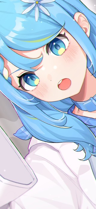 4K蓝发猫耳少女