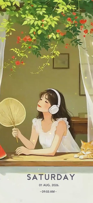 清新窗台女孩