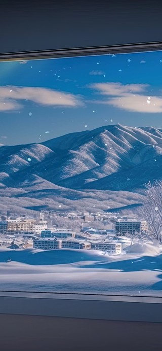 冬季小镇雪