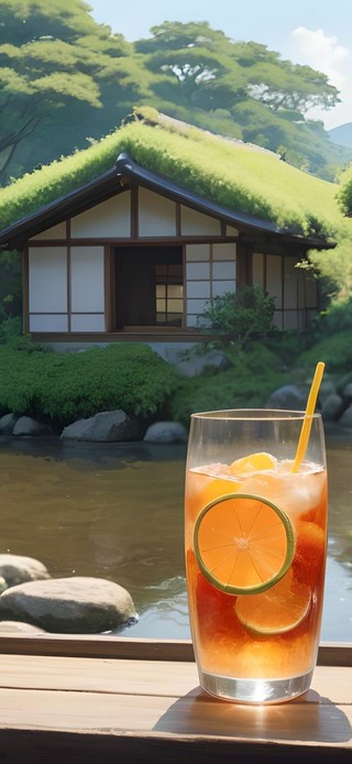 窗边的冰镇饮料