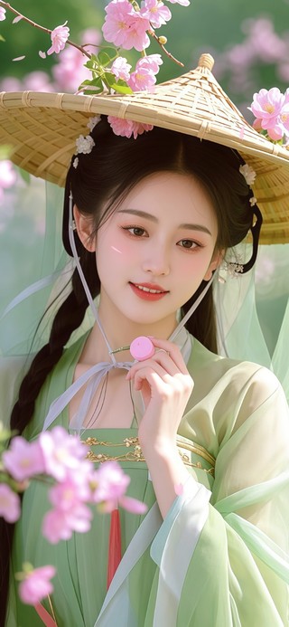 桃花治愈唯美美少女