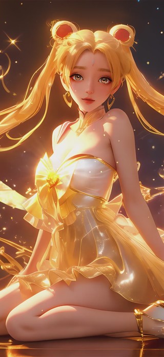 竖屏金发美少女