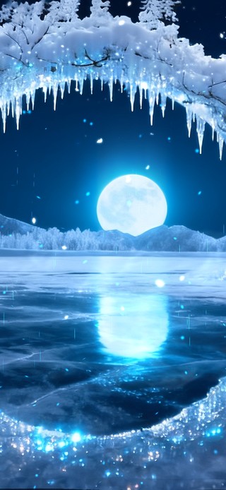 冰湖素月