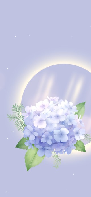 手绘绣球花