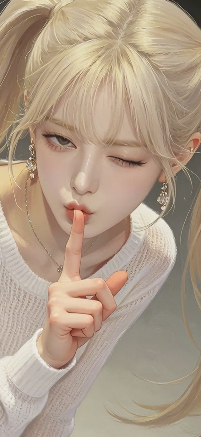 俏皮双马尾少女