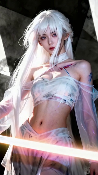 墨染穹顶・银刃剑姬的墨色光剑秀