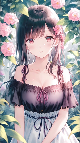 清纯花间少女