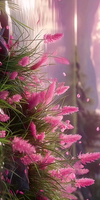 粉色芦苇