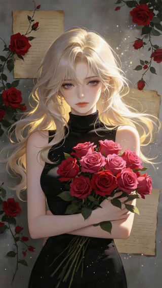 鲜花美女