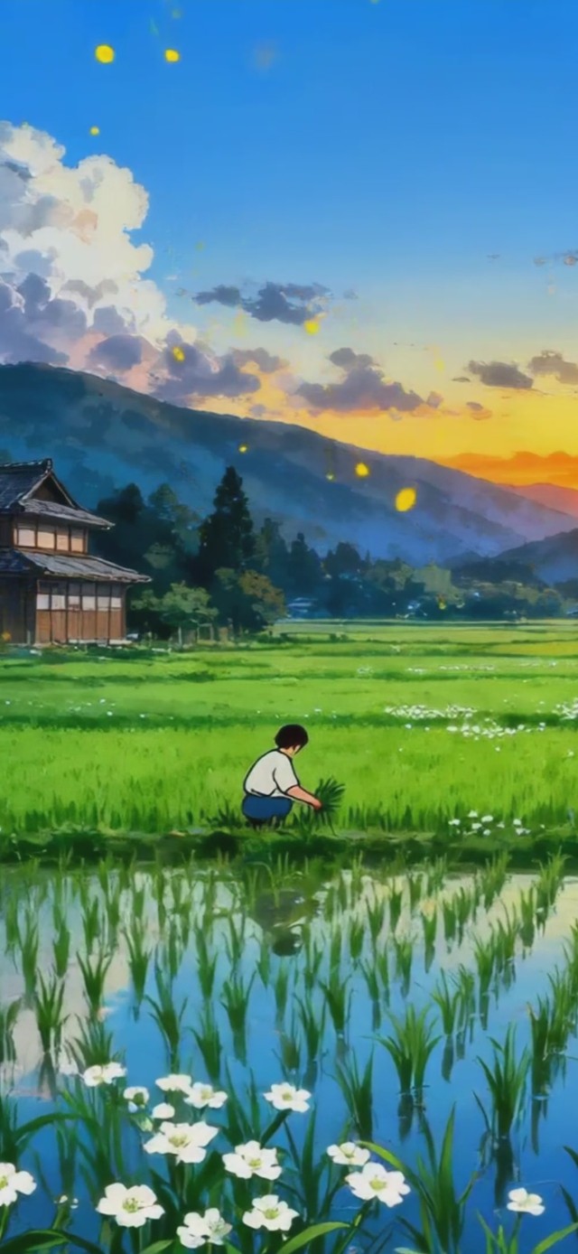 农忙时节的田园