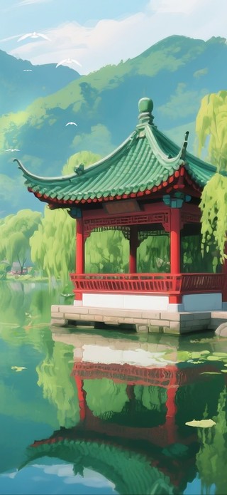 园林湖光山色