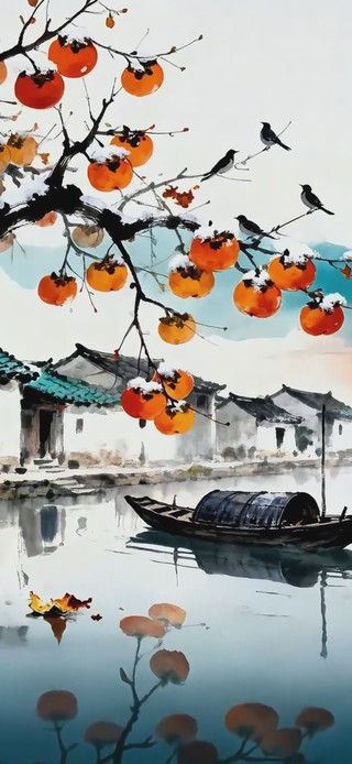 家乡的柿子树