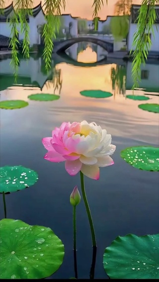 双色荷花