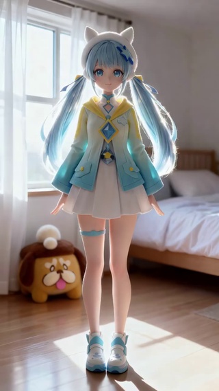 二次元可爱活泼的动漫少女