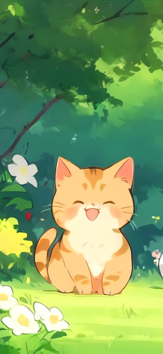 可爱森林小猫咪