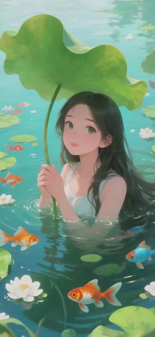 美好意境女孩