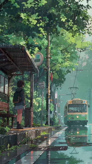 雨天车站