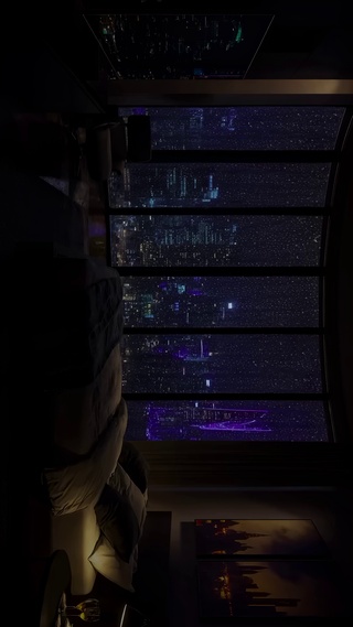 雨夜卧室
