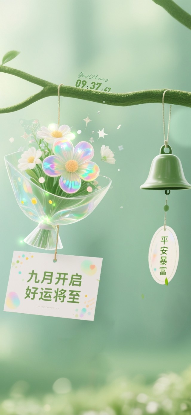 九月转运！平安暴富~鲜花风铃